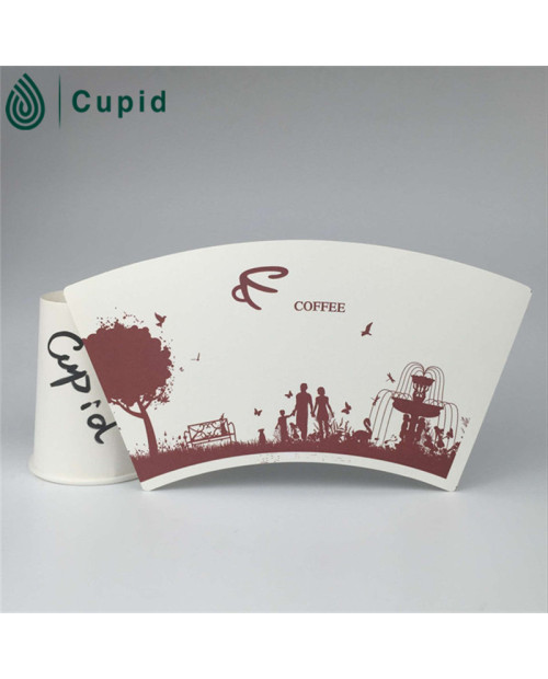 New design Cut printed pe coated paper cup fan